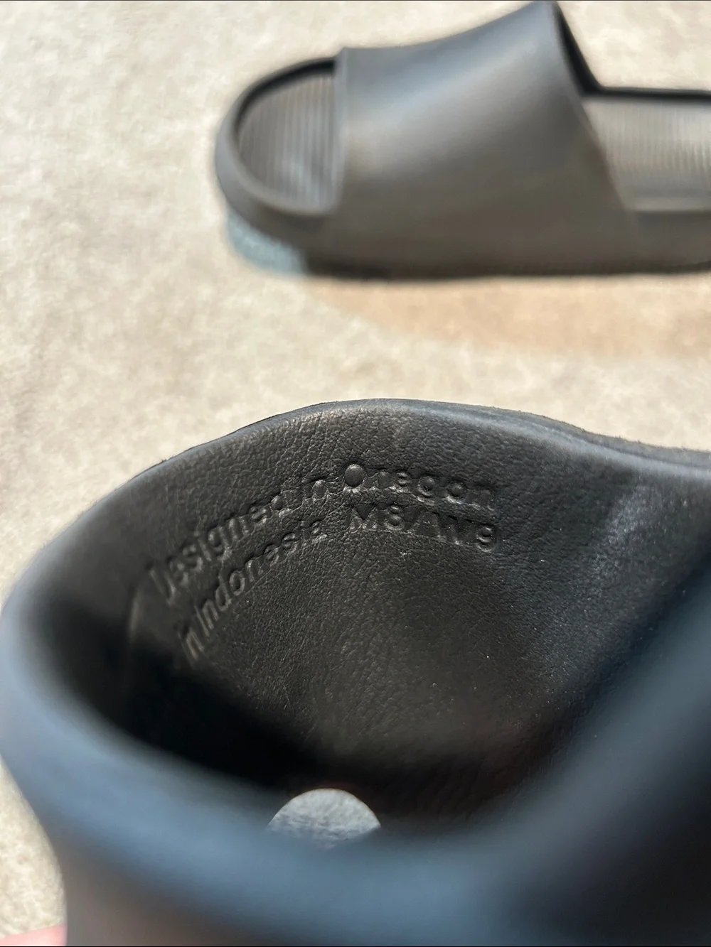 Nike Black Cushioned Slide Sandals